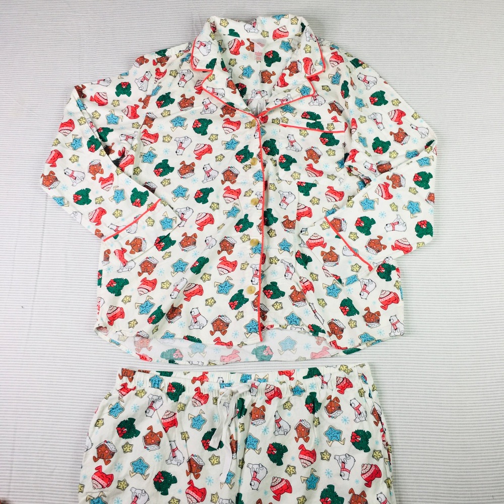 Wondershop Christmas Pajamas Womens Large Cotton Holiday Gingerbread Polar Bear